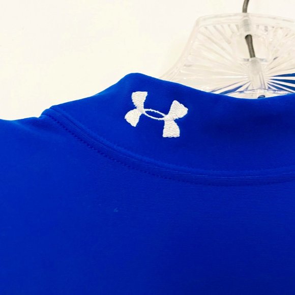 Under Armour YLG, Youth long sleeve, Blue, Mock Neck, Large - Picture 2 of 6